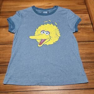 Junk Food Junior Blue Tee Big Bird - Size Junior XL
